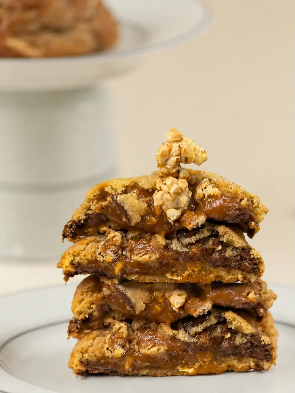 Cookie de Pipoca com Caramelo Salgado